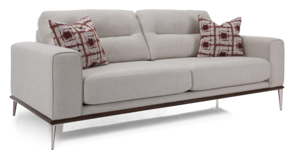 Modern sofa with wood base