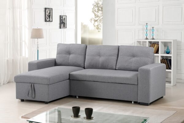 Sofa Bed (Grey Fabric)